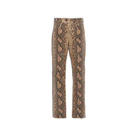 miu miu cat print pants|Camel Brown Python.